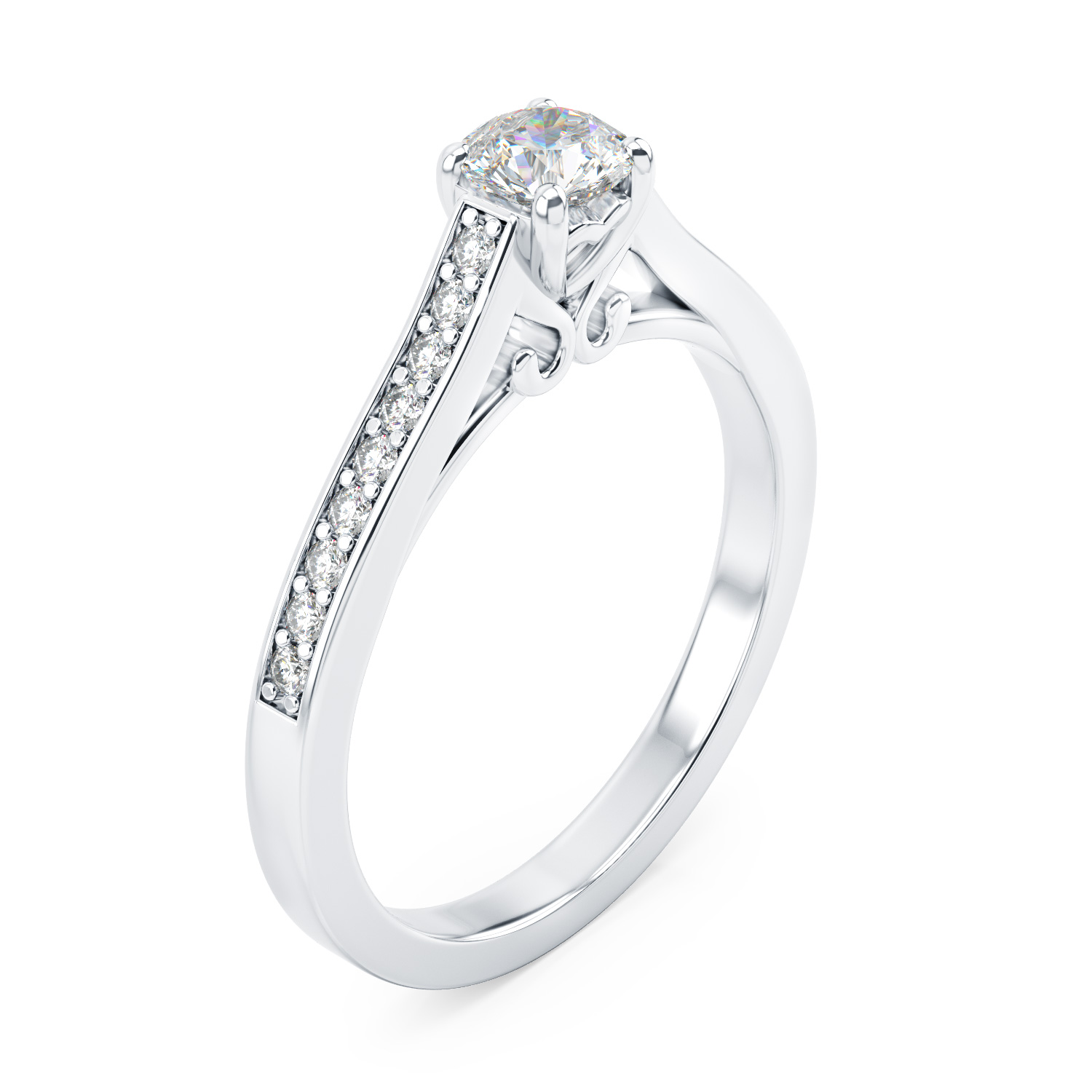 Solitaire discount argent diamant